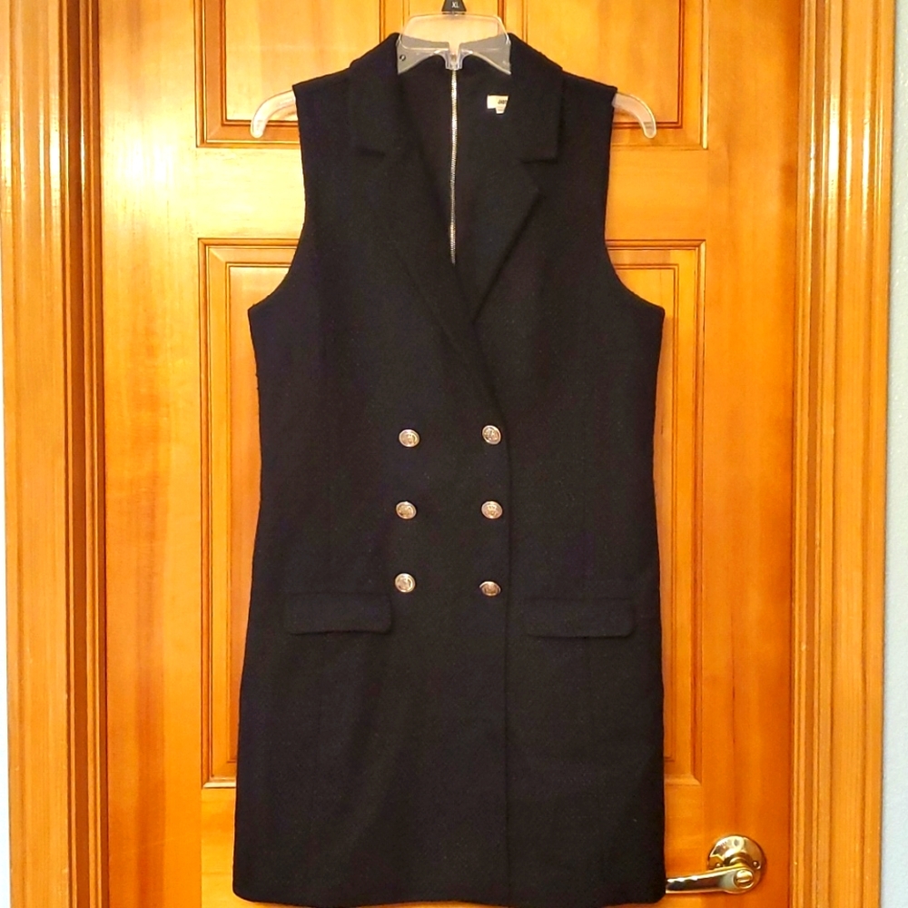 Jason Wu Black‎ Boucle Tweed Blazer Vest Dress  Size Large - Picture 3 of 11